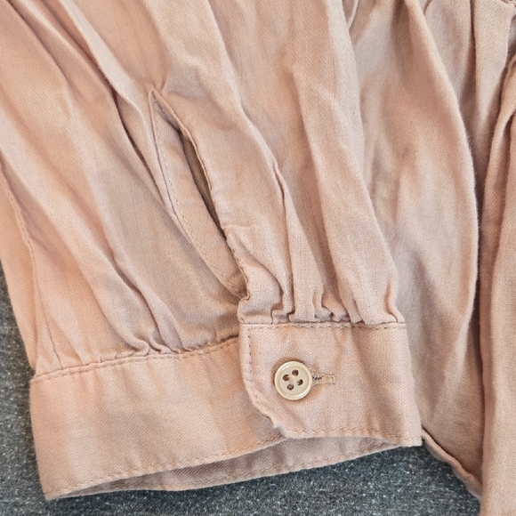 J. Crew Tan Ruched Blouse - Picture 4 of 4